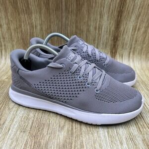 Kizik Lima Women's Size 6 Gray White Knit Sneakers Shoes Low Top HandsFree